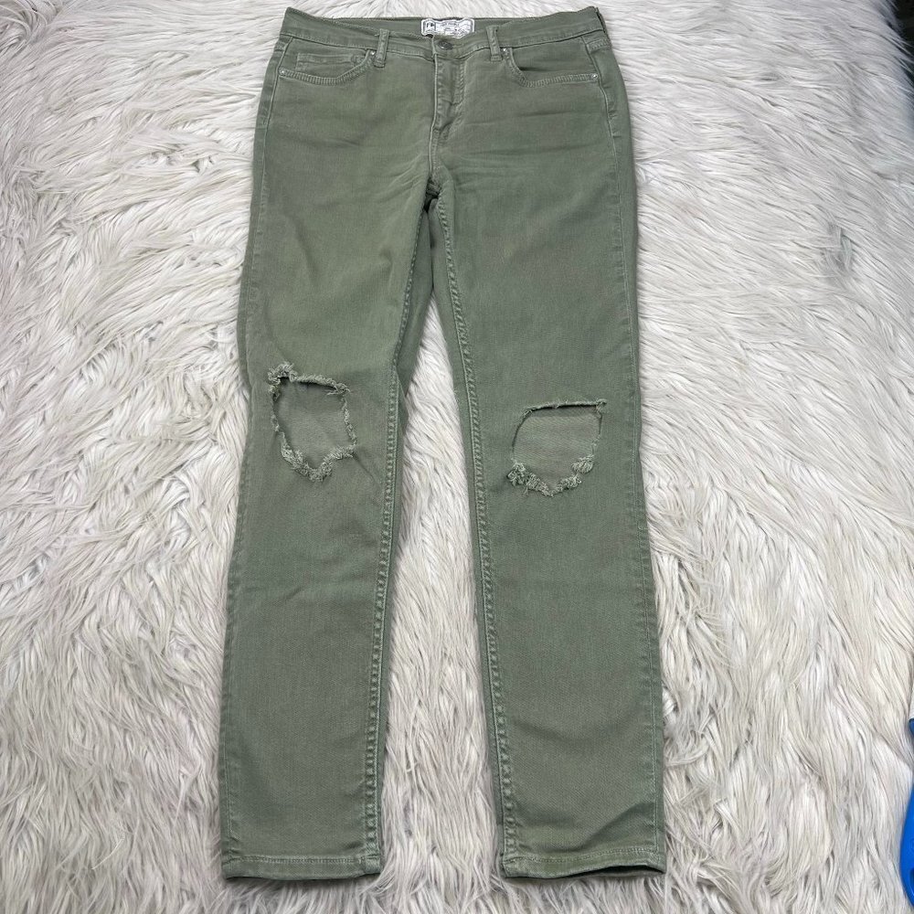 Free People High Rise Busted Skinny Jeans - Picture 3 of 10